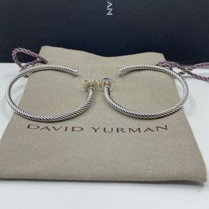 David Yurman 925 Large 2" inch Cable Hoop Earrings